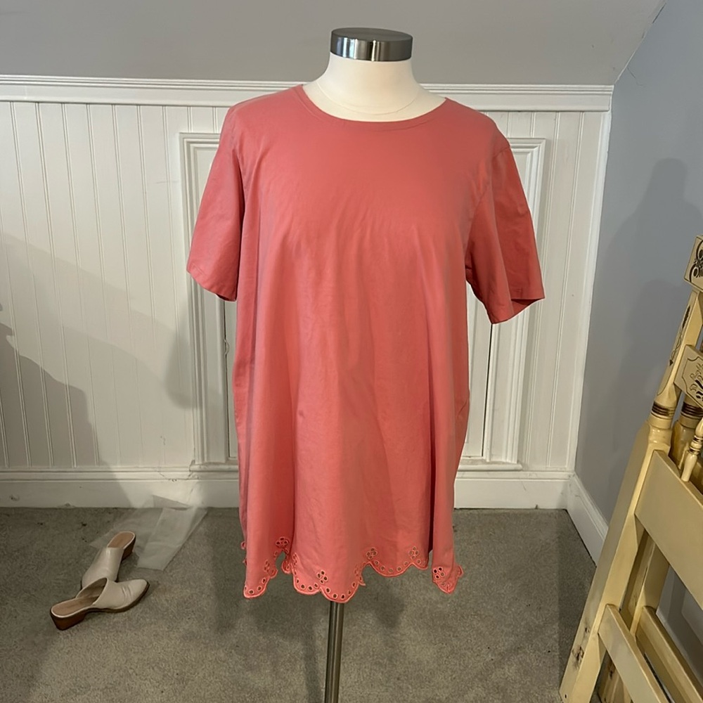 Gudrun Sjoden Organic Cotton Short Sleeve Top Size Large